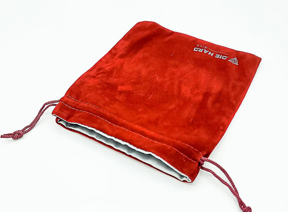 Die Hard Dice Velvet Dice Bag - Medium Blood Red